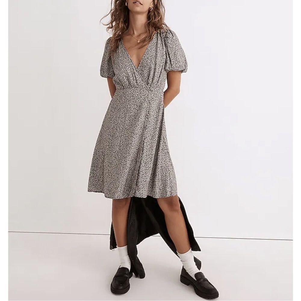 NWT Madewell Challis Wrap Mini Dress in Tudor Floral Sz. 0